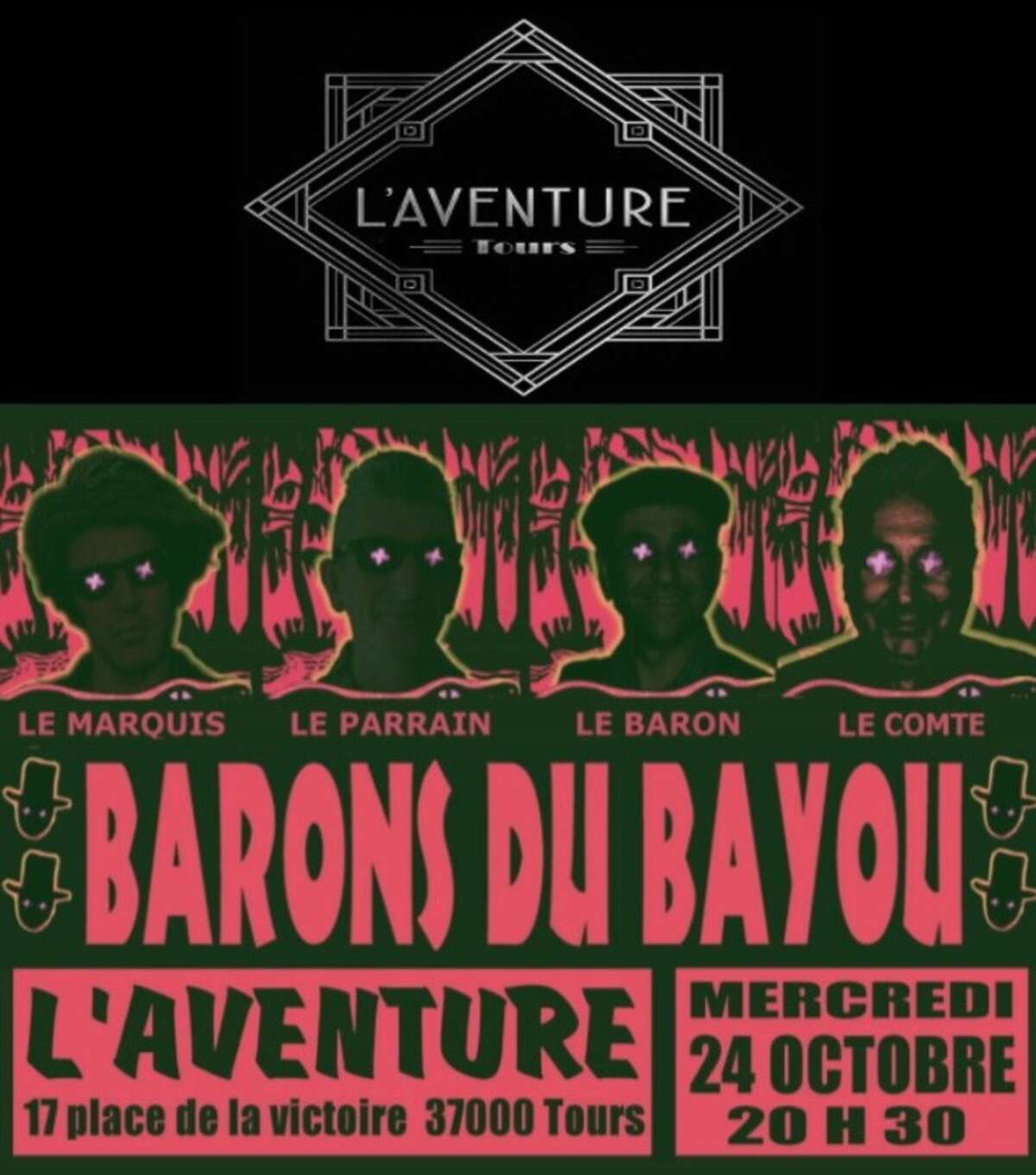 Photo de l'événement Concert Les Barons du Bayou à L'AVENTURE