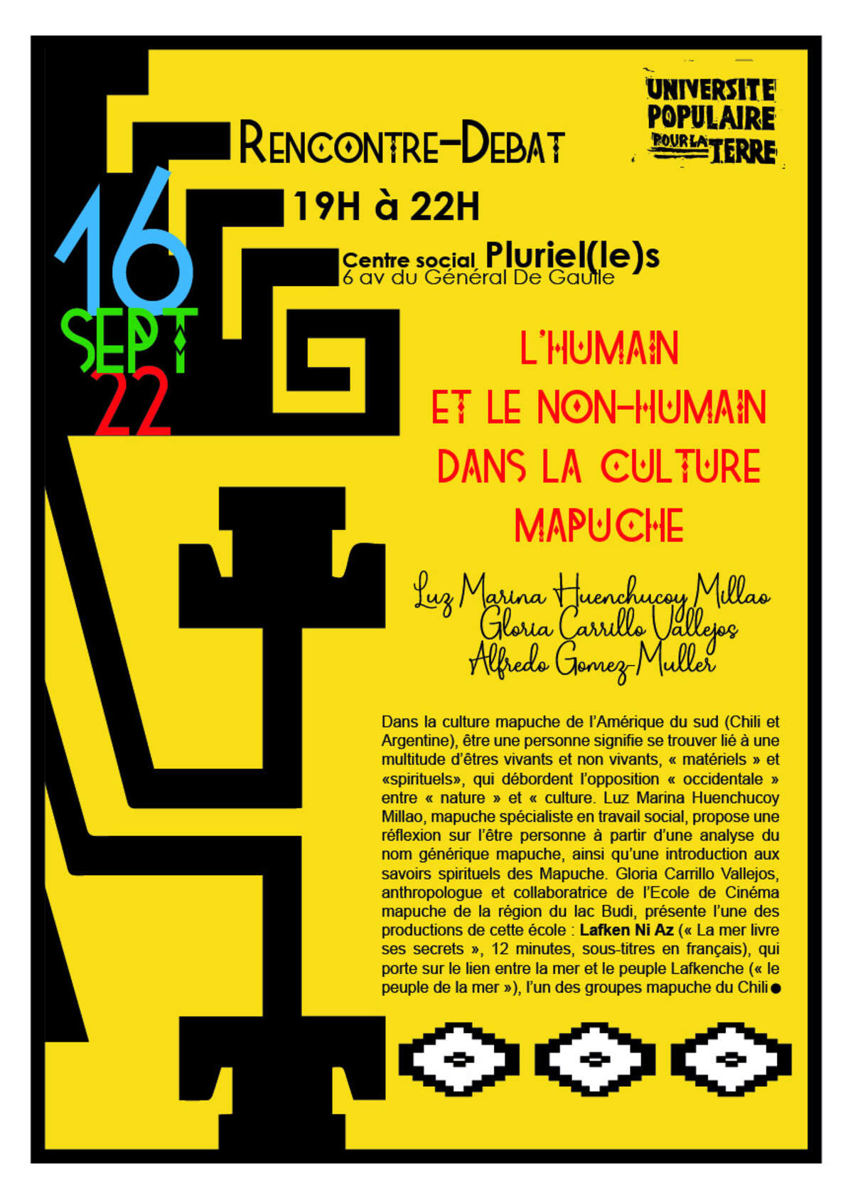 Illustration Rencontre-Débat - Humains et Non-Humains dans la culture Mapuche