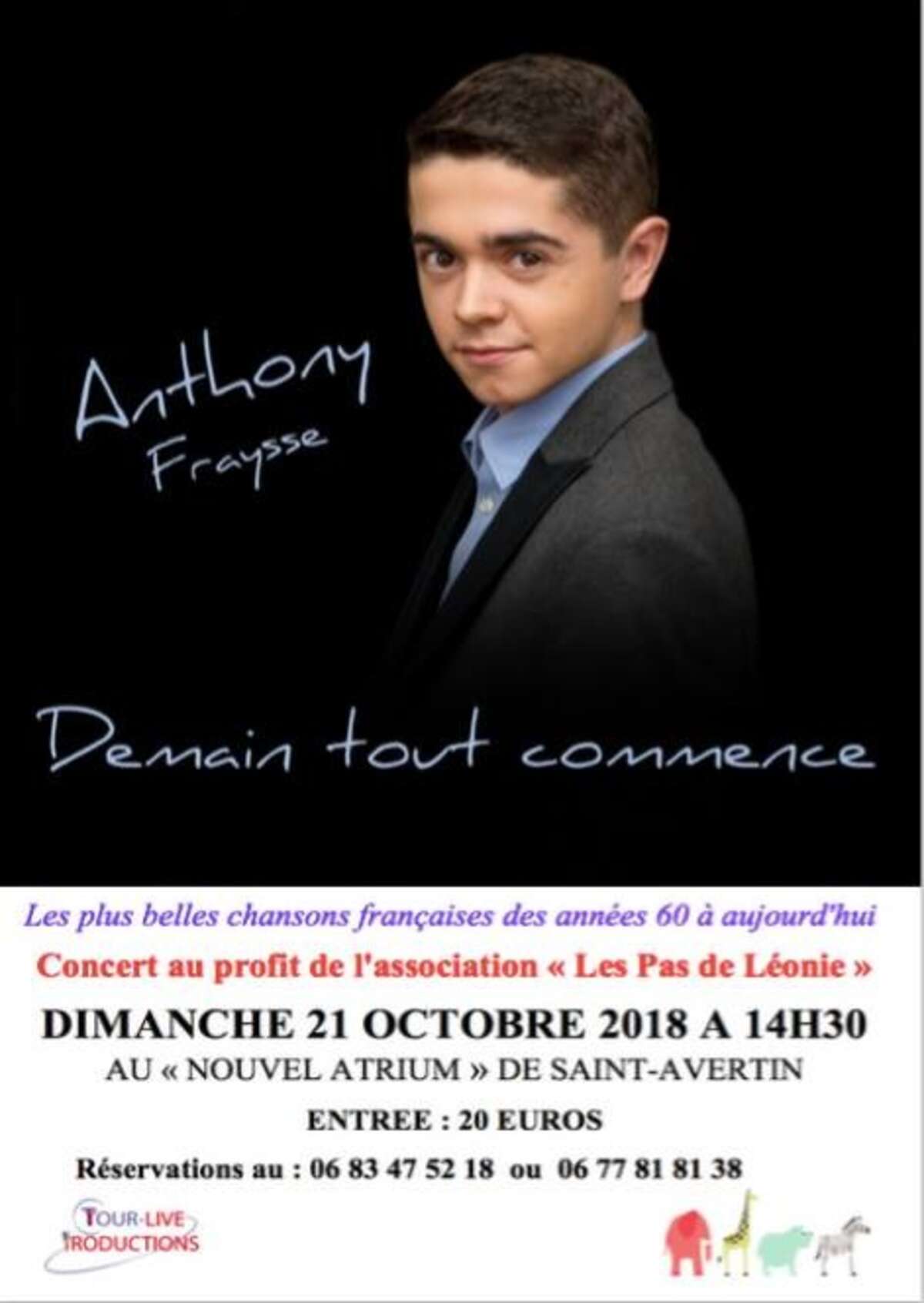 Photo de l'événement Concert Anthony Fraysse pour "Les Pas de Léonie" à Atrium de Saint Avertin