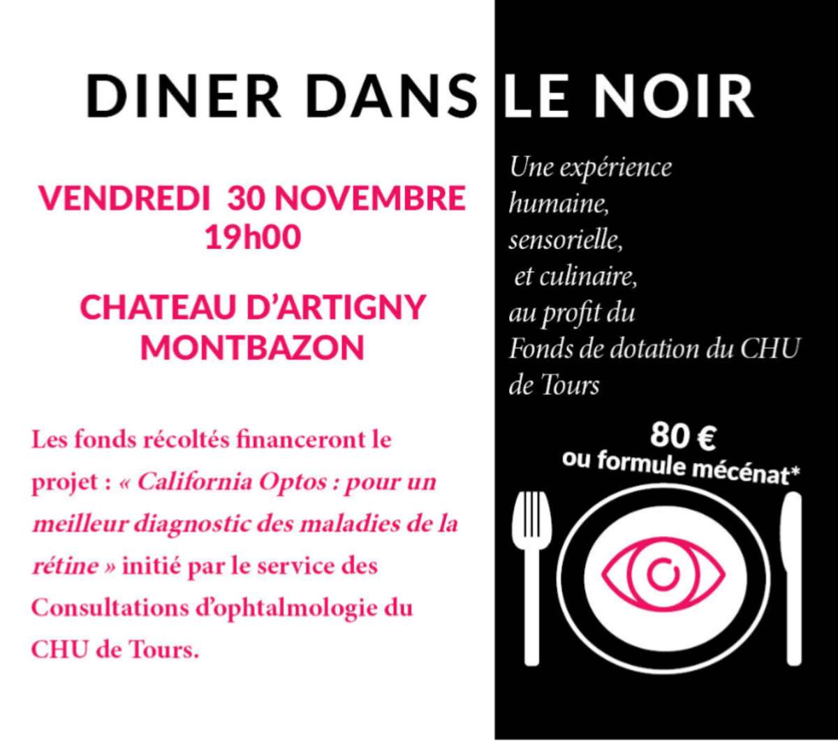 Photo de l'événement DÎNER DANS LE NOIR à Château d'Artigny