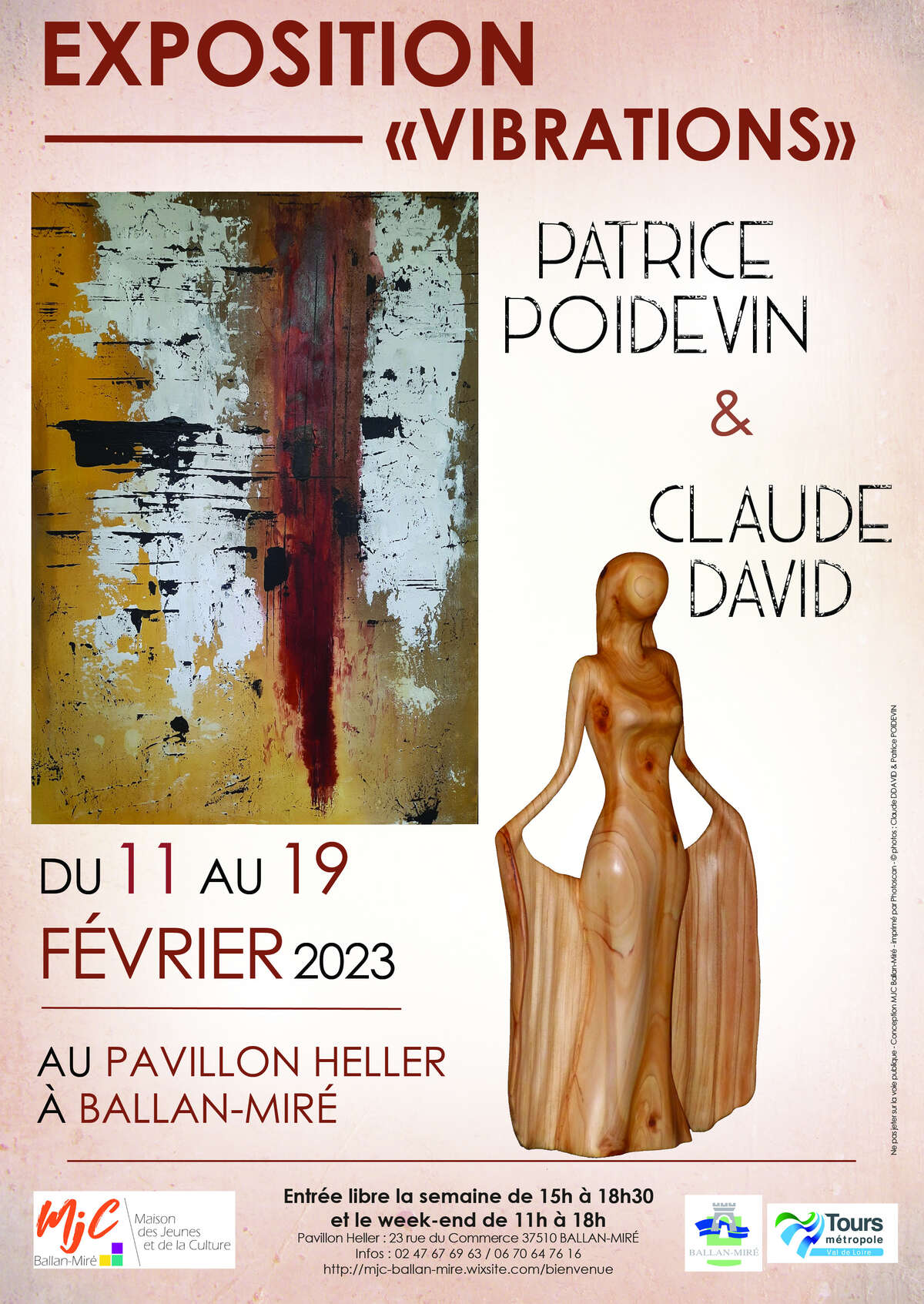 Photo de l'événement Exposition Patrice POIDEVIN & Claude DAVID - Vibrations à Pavillon Heller