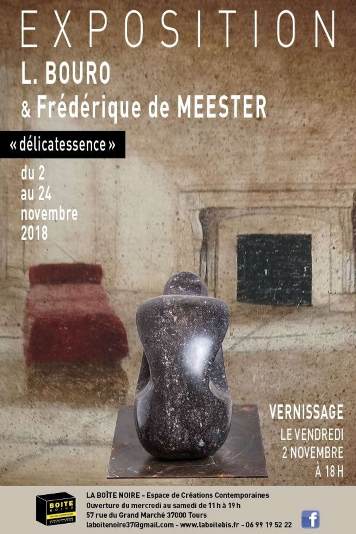 Photo de l'événement Vernissage de L.Bouro et Frédérique de Meester à La Boite Noire