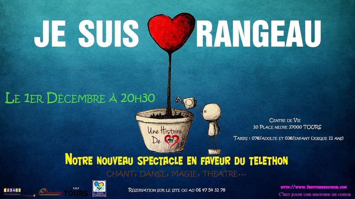 Photo de l'événement Je suis Coeurangeau / Nouveau spectacle en faveur du Telethon à Place Neuve, 37000 Tours, France