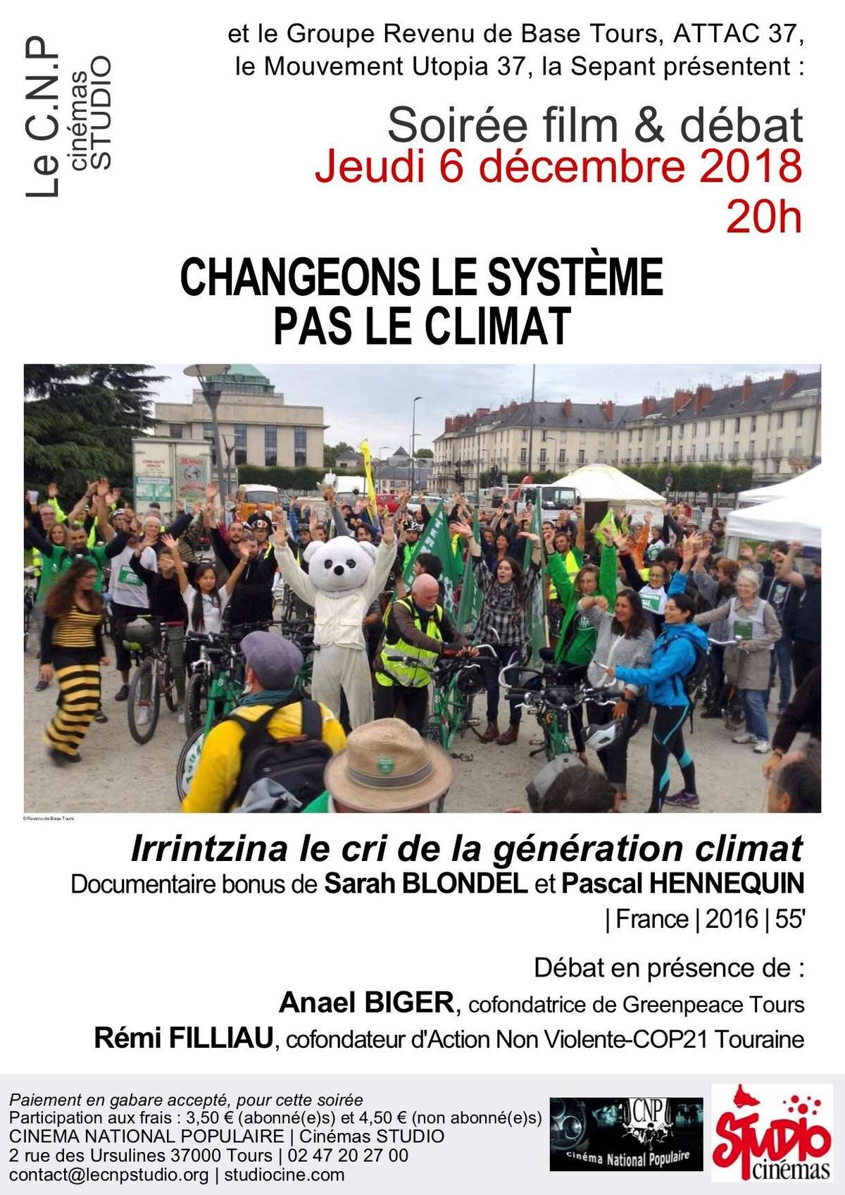 Illustration Soirée Film Débat Changeons Le Système Pas Le Climat