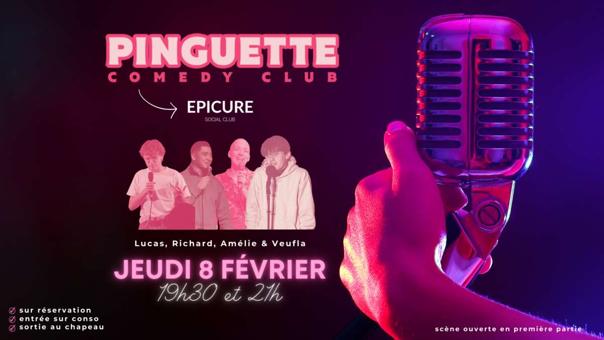 Illustration Pinguette Comedy Club X Epicure Social Club