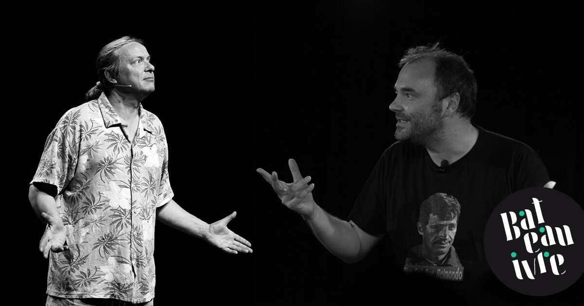 Photo de l'événement CONFÉRENCE GESTICULÉE DE FRANCK LEPAGE ET ANTHONY POULIQUEN à Bateau ivre