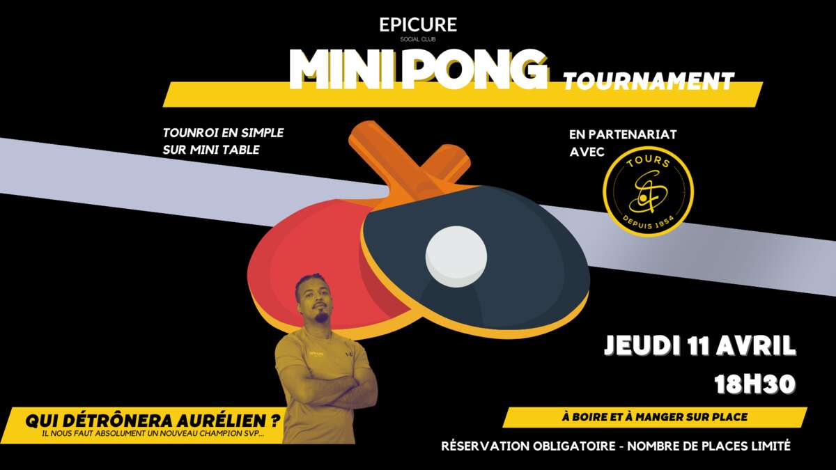 Photo de l'événement Tournoi de Mini-Pong chez Epicure Social Club à Epicure Social Club