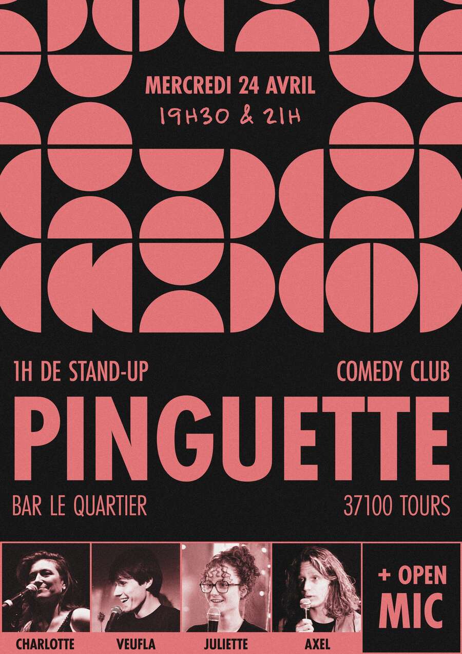 Illustration PINGUETTE COMEDY CLUB - DU STAND-UP AU BAR LE QUARTIER