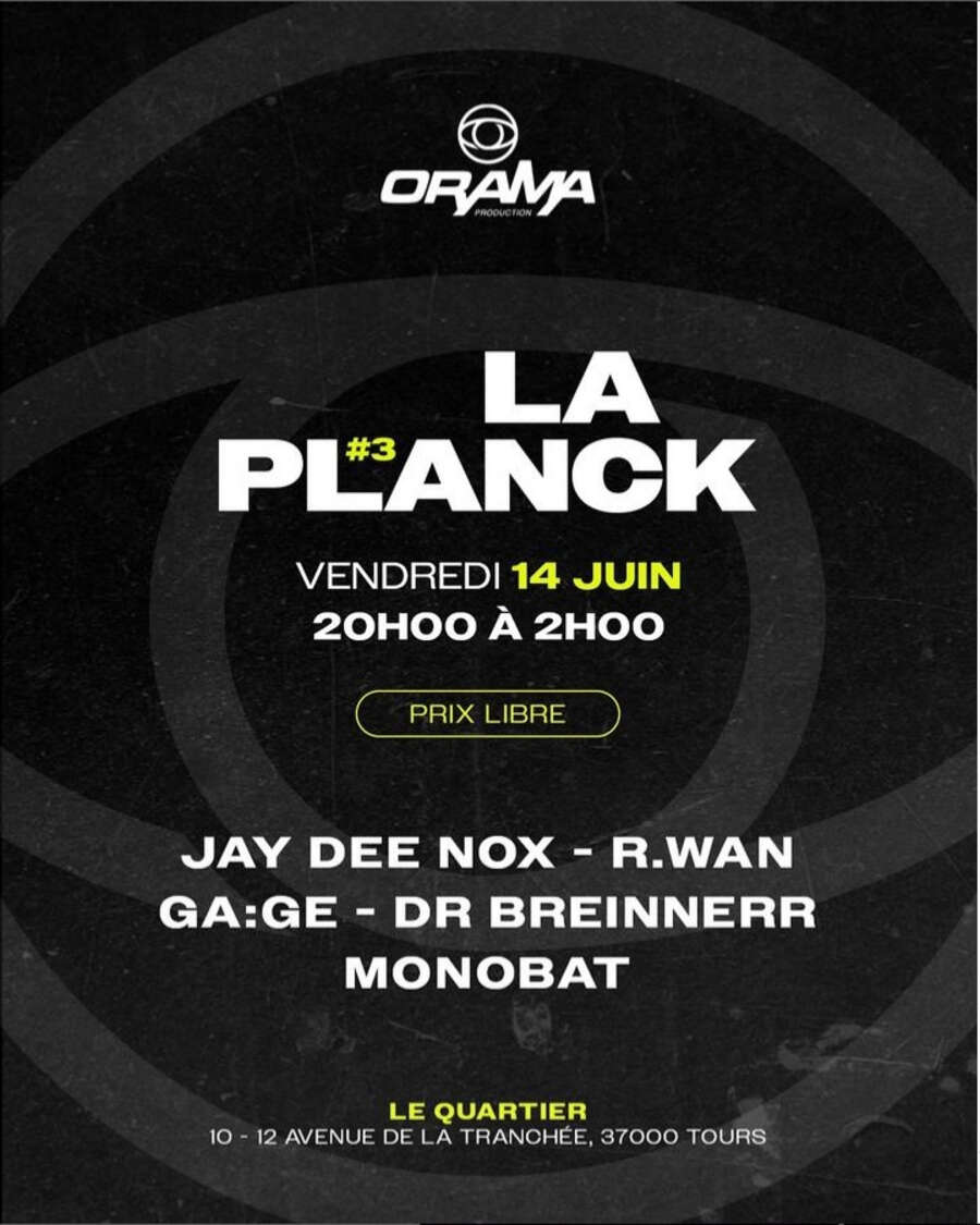 Photo de l'événement ORAMA au Quartier (T/ Hard Techno) à Le Quartier