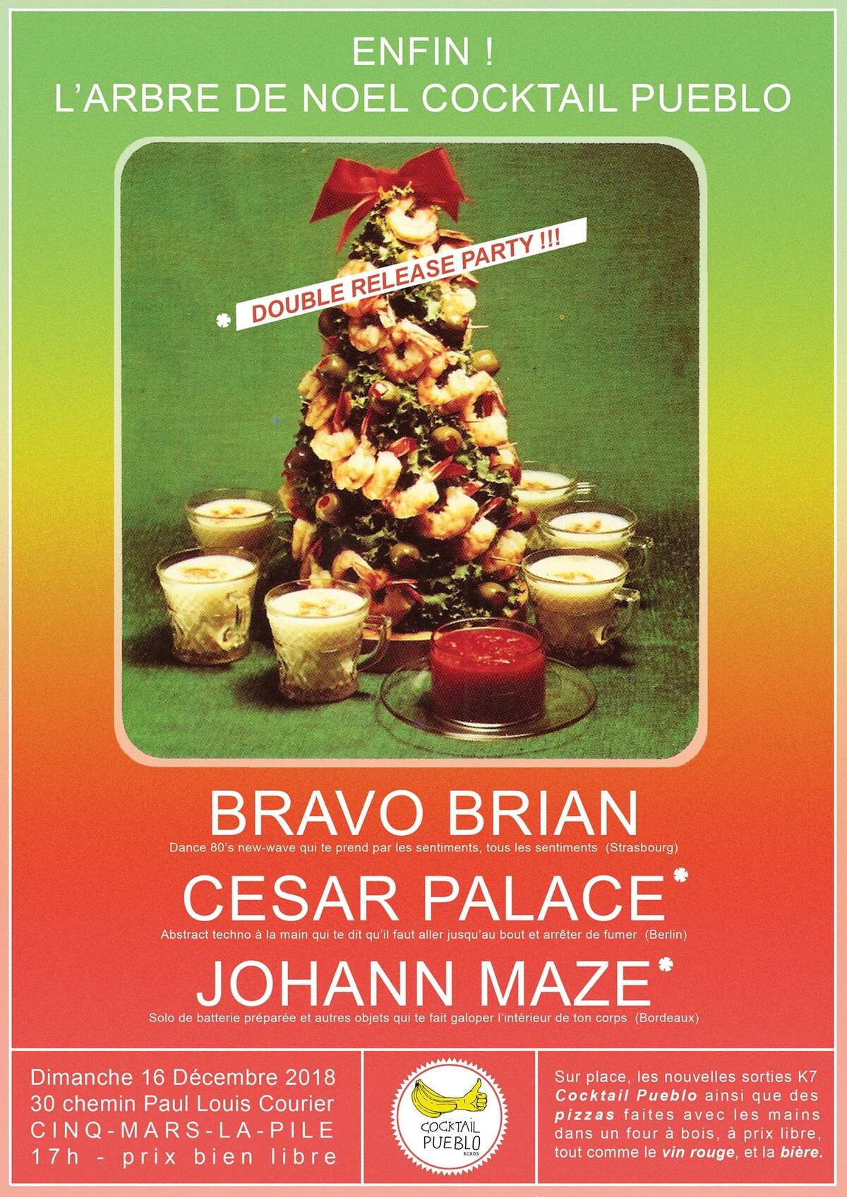 Photo de l'événement Arbre de Noël de Cocktail Pueblo à Cinq Mars la Pile