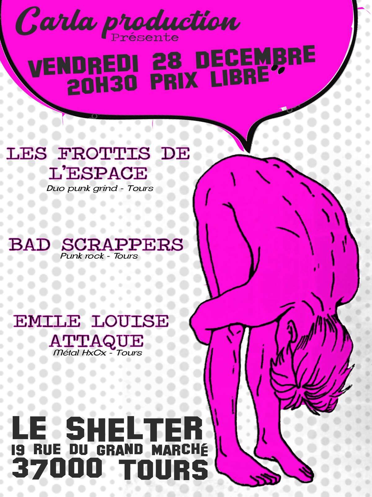 Photo de l'événement Frottis de l'espace / Emile Louis(e) attaque / Bad Scrappers / à Shelter Bar