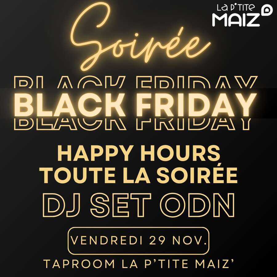 Illustration Soirée Black Friday au Taproom de La P’tite Maiz’