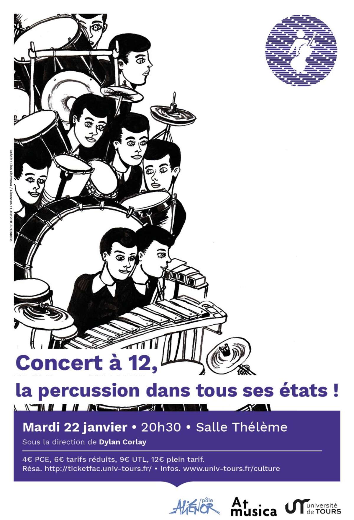 Photo de l'événement Concert à 12, la percussion dans tous ses états ! à Salle Thélème