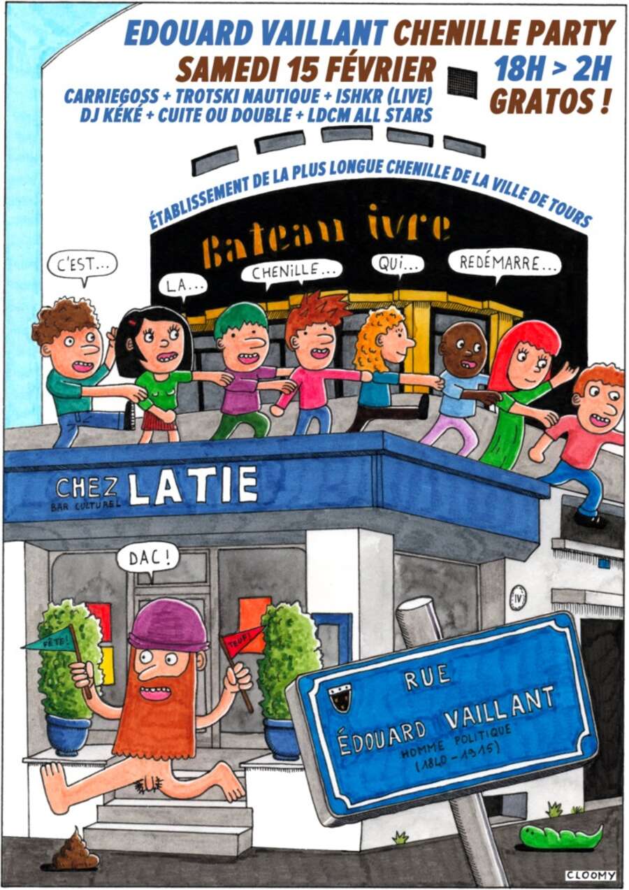 Photo de l'événement ÉDOUARD VAILLANT CHENILLE PARTY Bateau ivre x Chez Latie à le Bateau ivre