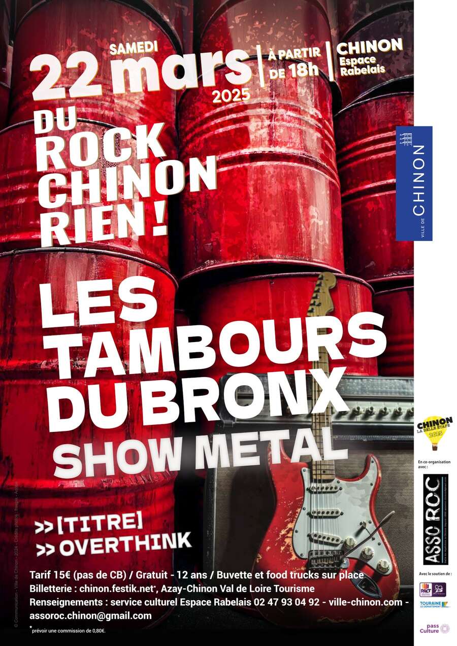 Photo de l'événement Du Rock Chinon rien ! / Les Tambours du Bronx – Show Metal à Espace Rabelais