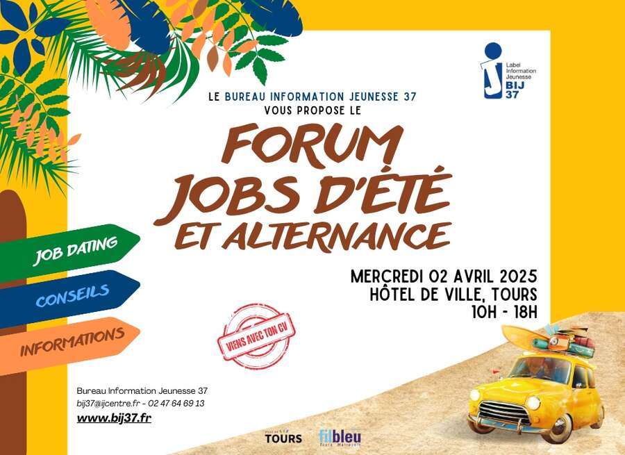 Photo de l'événement Forum Jobs d'été et Alternance 2025 à Hôtel de Ville de Tours