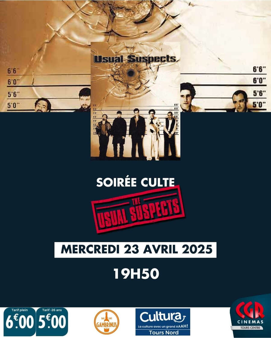 Photo de l'événement Soirée Culte : Usual Suspects à CGR Tours Centre