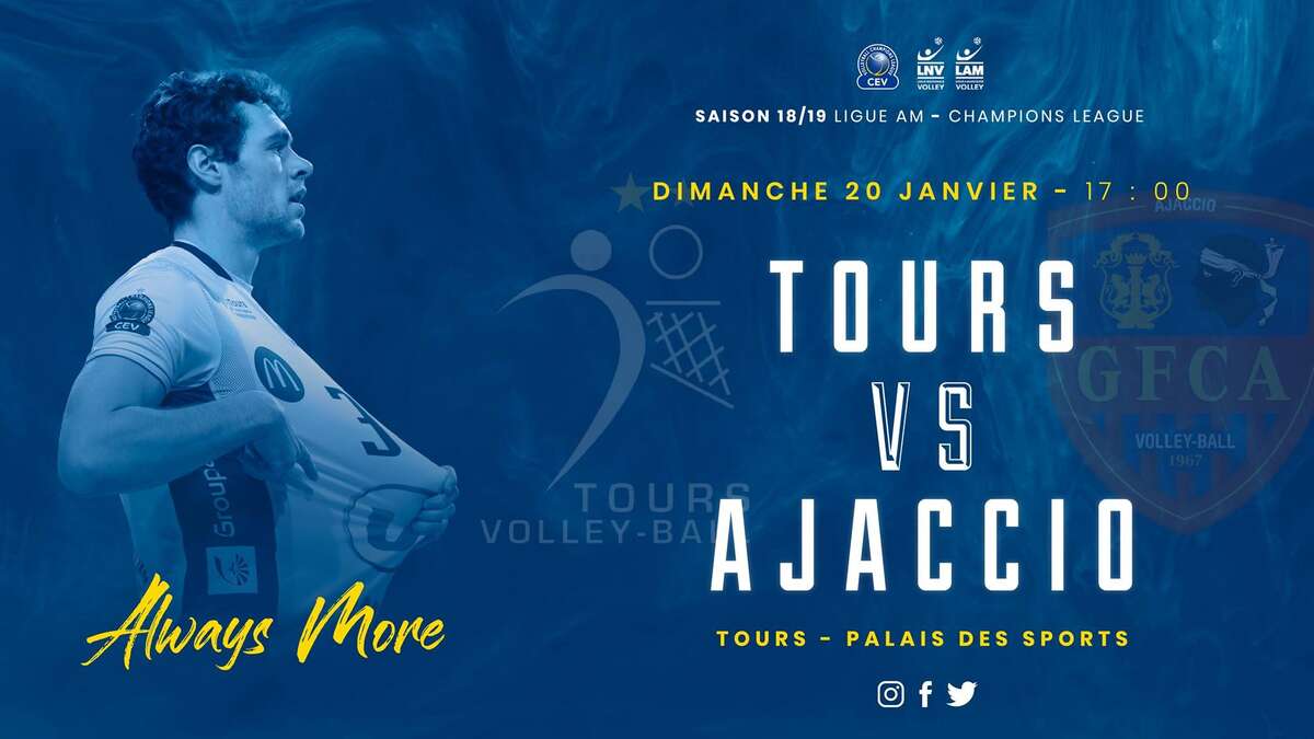 Photo de l'événement Tours - Ajaccio (Championnat LAM) à Tours Volley Ball