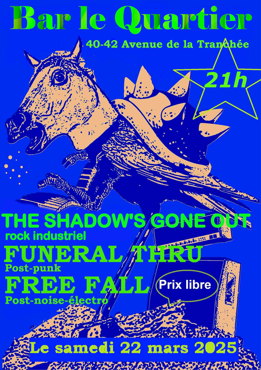 Photo de l'événement Samedi 22 Mars – Concert au Quartier : The Shadow’s Gone Out + Funeral Thru + Free Fall à Le Quartier
