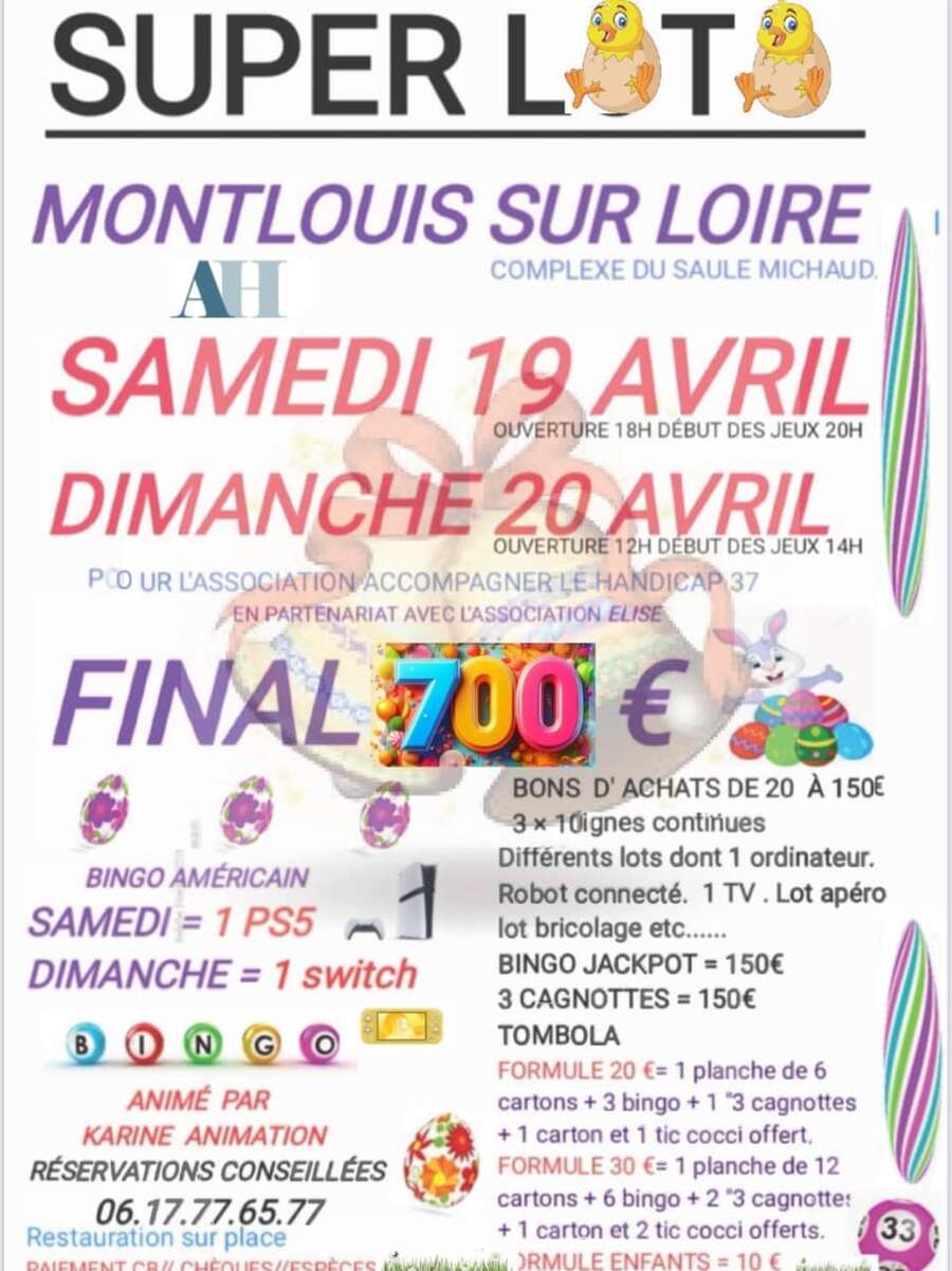 Photo de l'événement Super Loto AH37 à Complexe du Saule Michaud