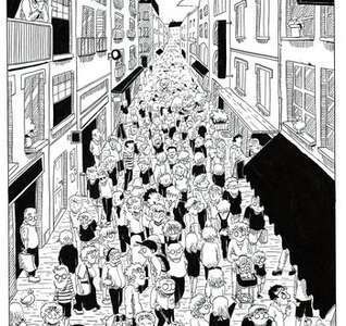 Illustration L’ardoise de l’artiste - Illustrations et planches de BD d’Etienne Bonnet