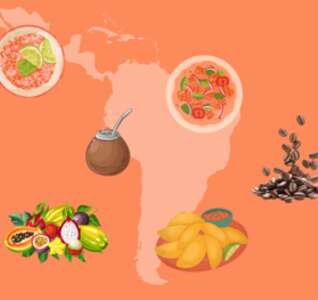 Illustration La gastronomie en Amérique Latine