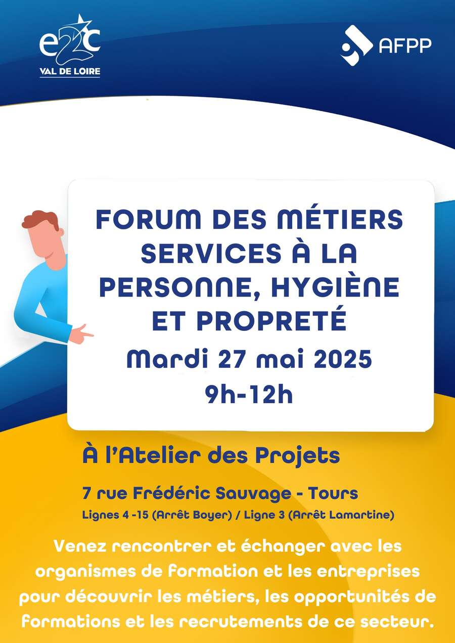 Photo de l'événement Forum des Métiers des Services à la Personne, de l'Hygiène et de la Propreté à AFPP/E2C - Atelier des projets