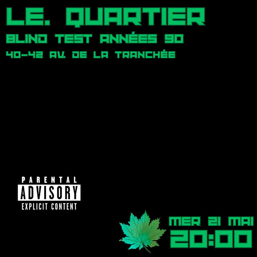 Illustration Mercredi 21 Mai - Blind Test Mensuel du Quartier – Thème : 90’s