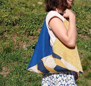 Illustration Coudre un sac origami