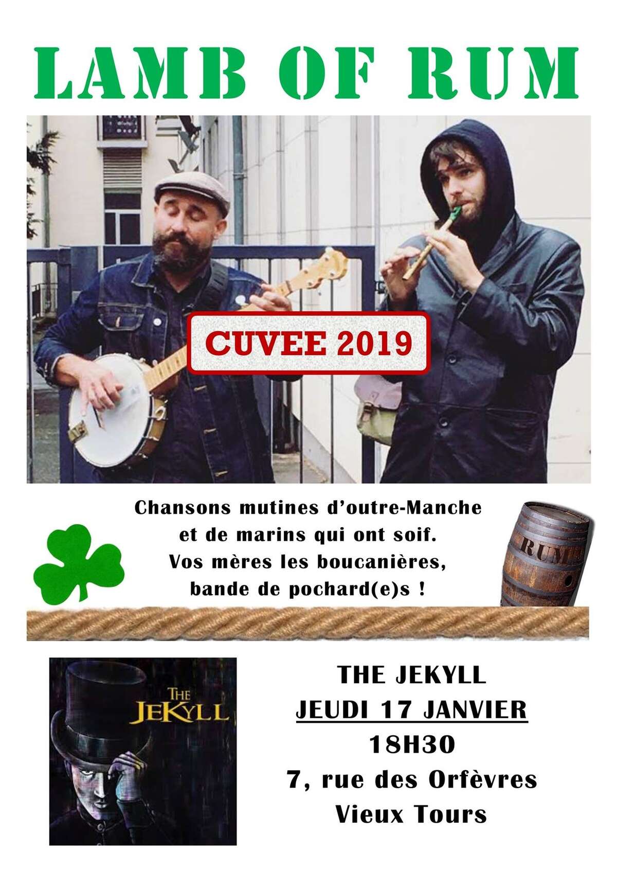 Photo de l'événement Cuvée 2019 à déguster en concert au Jekyll ! à The Jekyll Pub Tours
