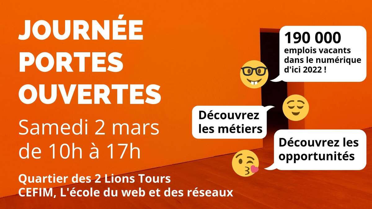 Photo de l'événement Journée Portes Ouvertes - JPO à CEFIM - L'école du web et des réseaux