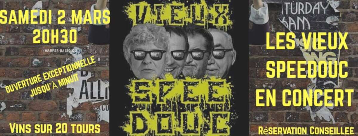 Photo de l'événement Concert LES VIEUX SPEEDOUC à Vins Sur 20 Tours