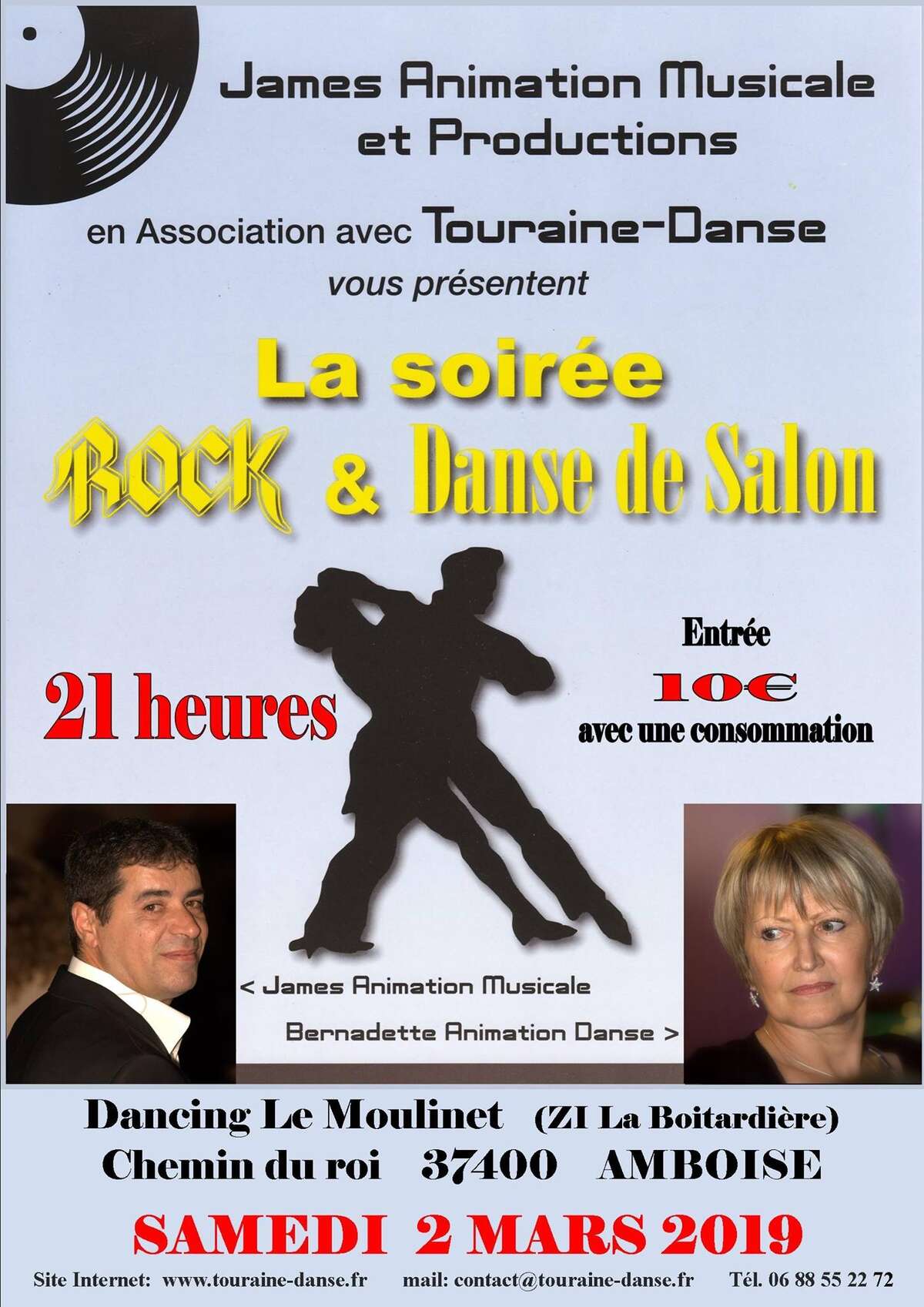 Photo de l'événement Soirée Rock et Danses de Salon au Moulinet à Amboise. à Dancing le Moulinet