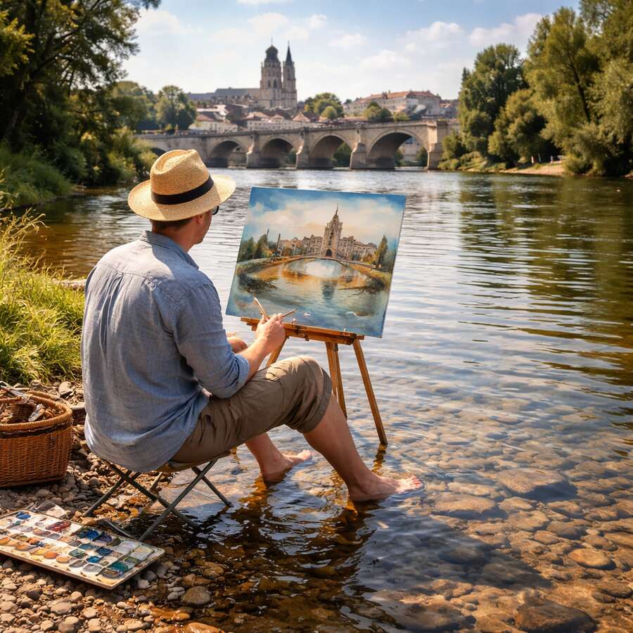 Photo de l'événement PEINDRE LES PIEDS DANS L'EAU – Les passantes poétiques • Peinture à La Plage