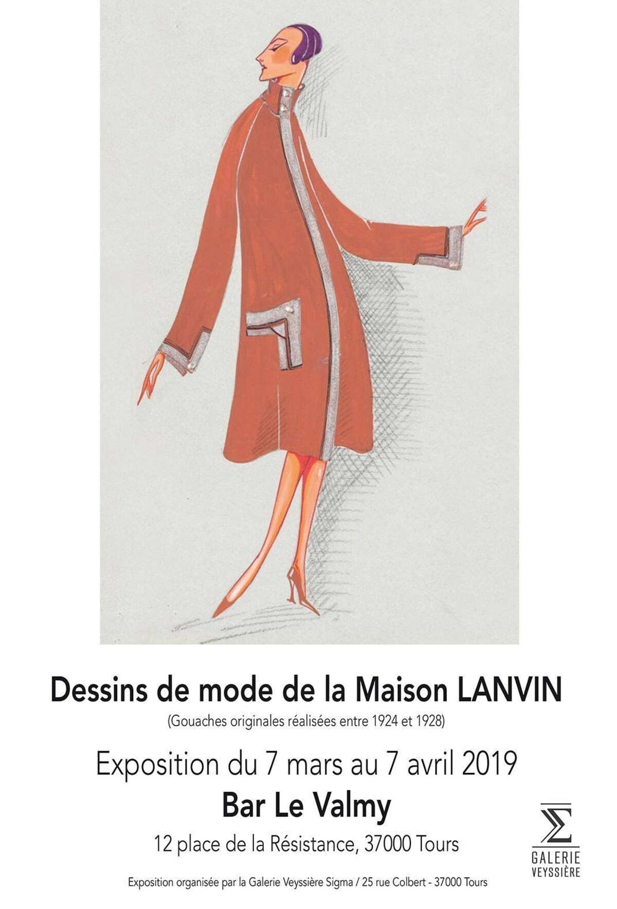Illustration Vernissage de l'exposition des dessins de la Maison Lanvin