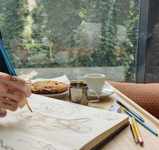 Illustration café cookie croquis
