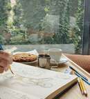 Illustration café cookie croquis