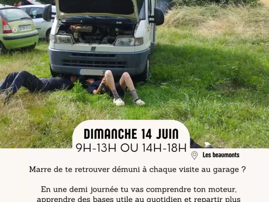 Photo de l'événement Atelier d'Initiation Mécanique Auto à Les Beaumonts et Tours sur Loire