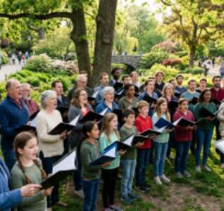 Illustration Concert de chant en plein air