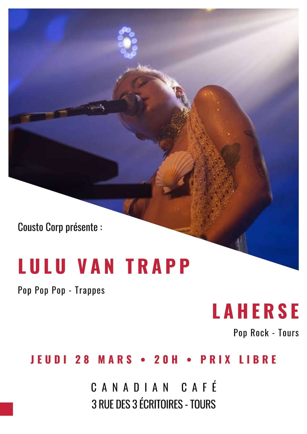 Photo de l'événement ★ Lulu Van Trapp - Pop pop Pop / Trappes • Laherse - Rock37 ★ à Canadian Café