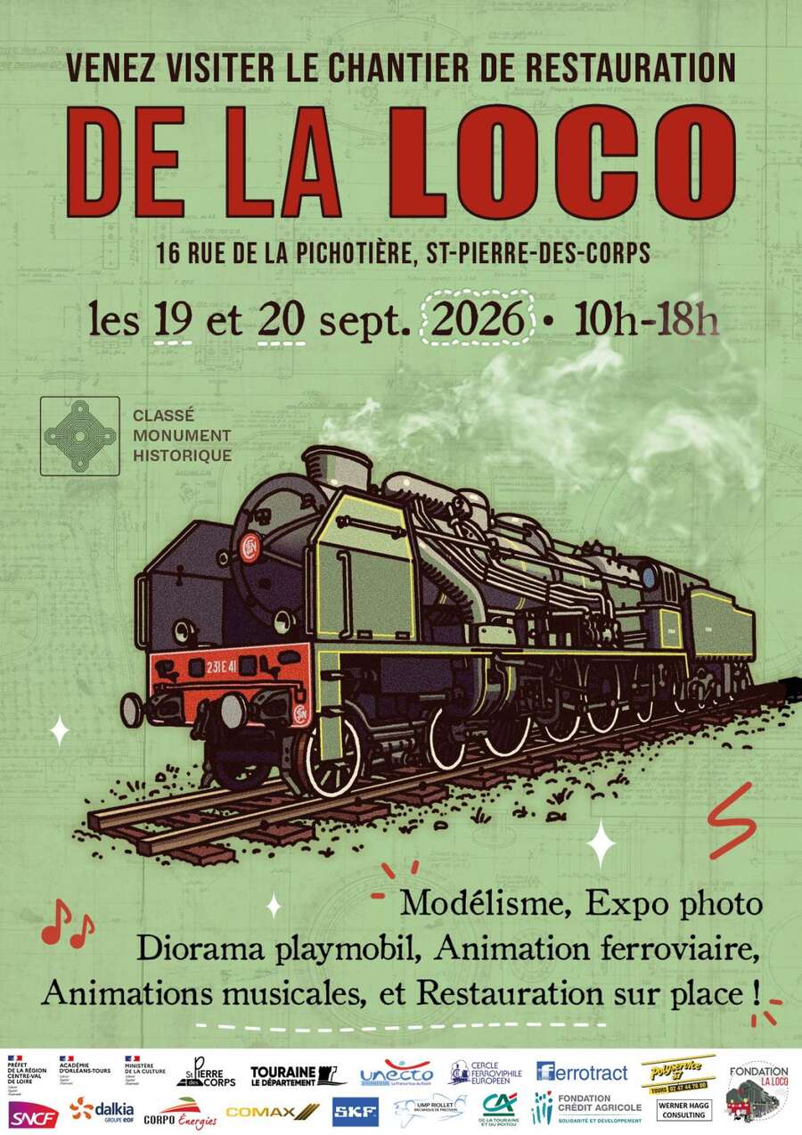 Photo de l'événement Journées du patrimoine : visitez le chantier de restauration de la loco à 16 rue de la Pichotière