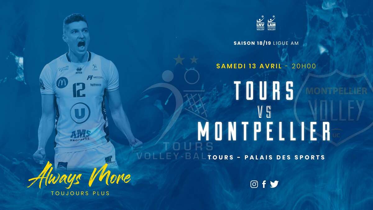 Photo de l'événement Tours - Montpellier (Championnat LAM) à Tours Volley Ball