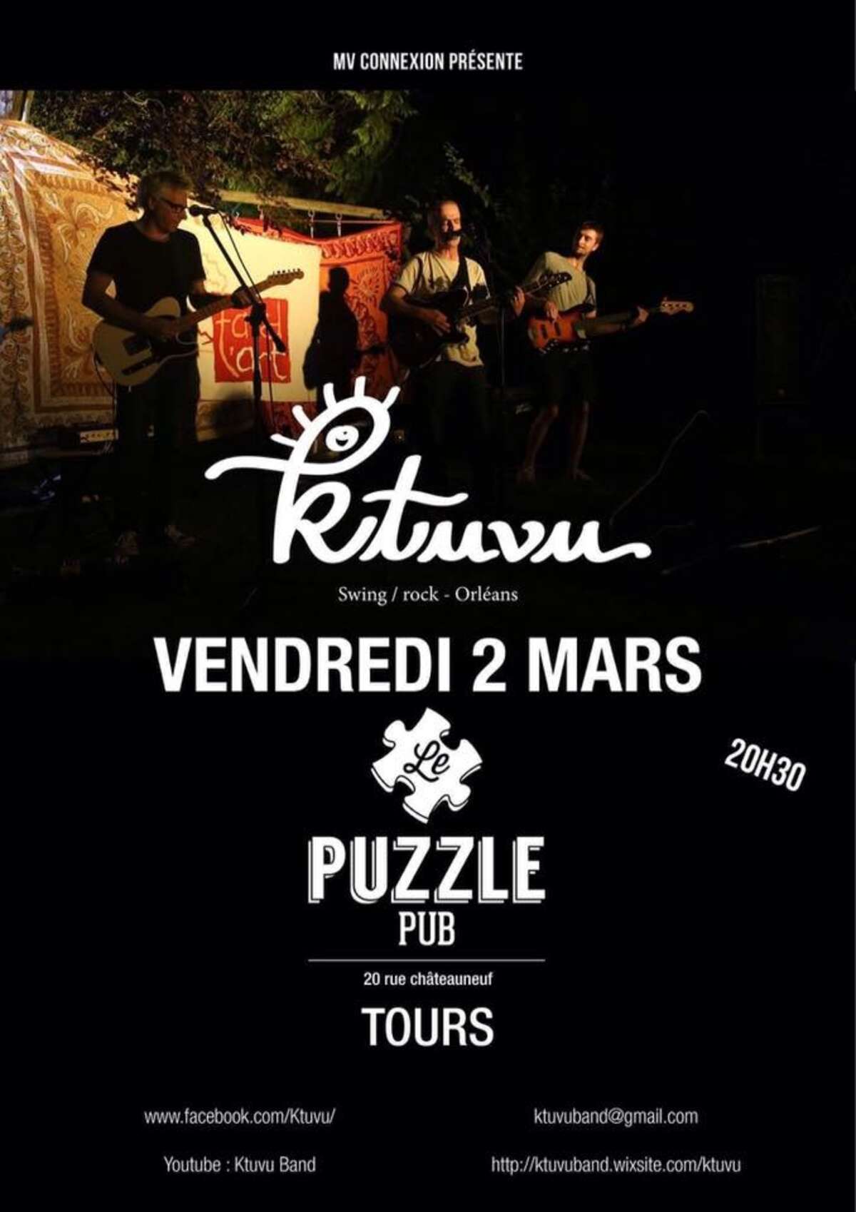 Photo de l'événement Concert gratuit - Ktuvu à Puzzle Pub Tours