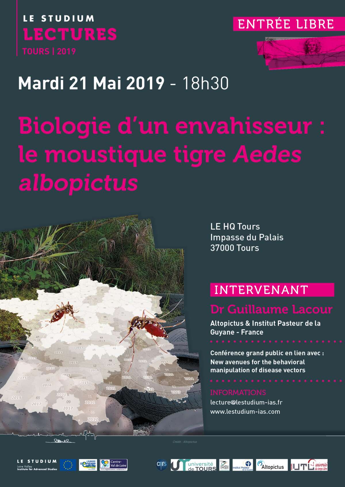 Photo de l'événement Biologie d’un envahisseur : le moustique tigre Aedes albopictus à Le HQ Tours