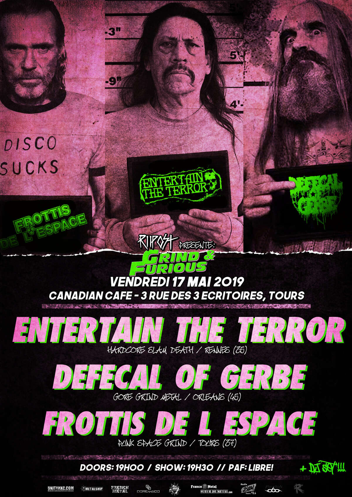 Photo de l'événement Grind & Furious - Concert Grind Hardcore // Entertain The Terror ✚ Defecal of Gerbe ✚ Frottis de Espace à Canadian Café