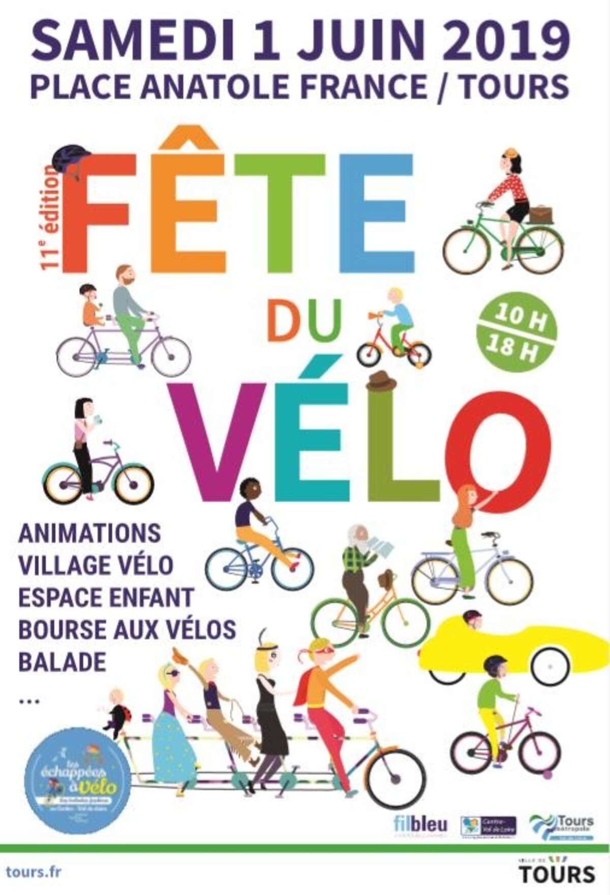 Illustration Fête du vélo à Tours