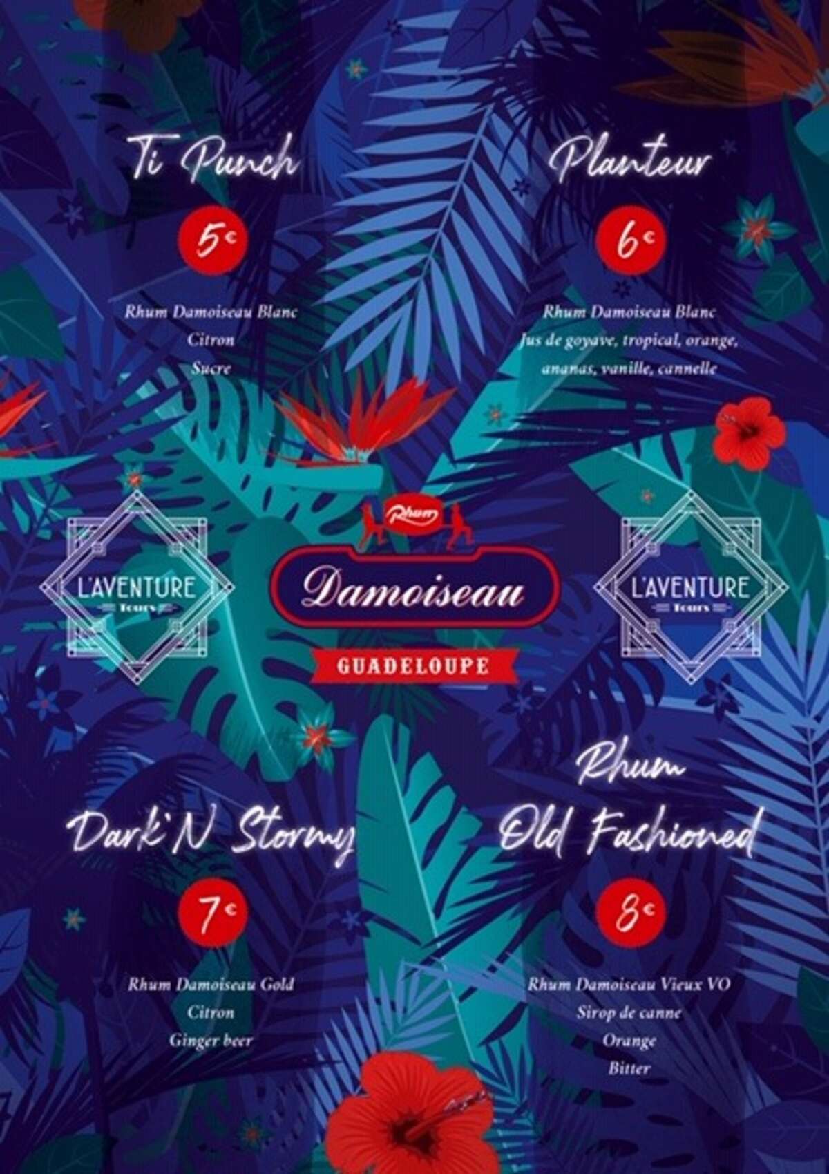 Illustration soirée Cocktails Damoiseau