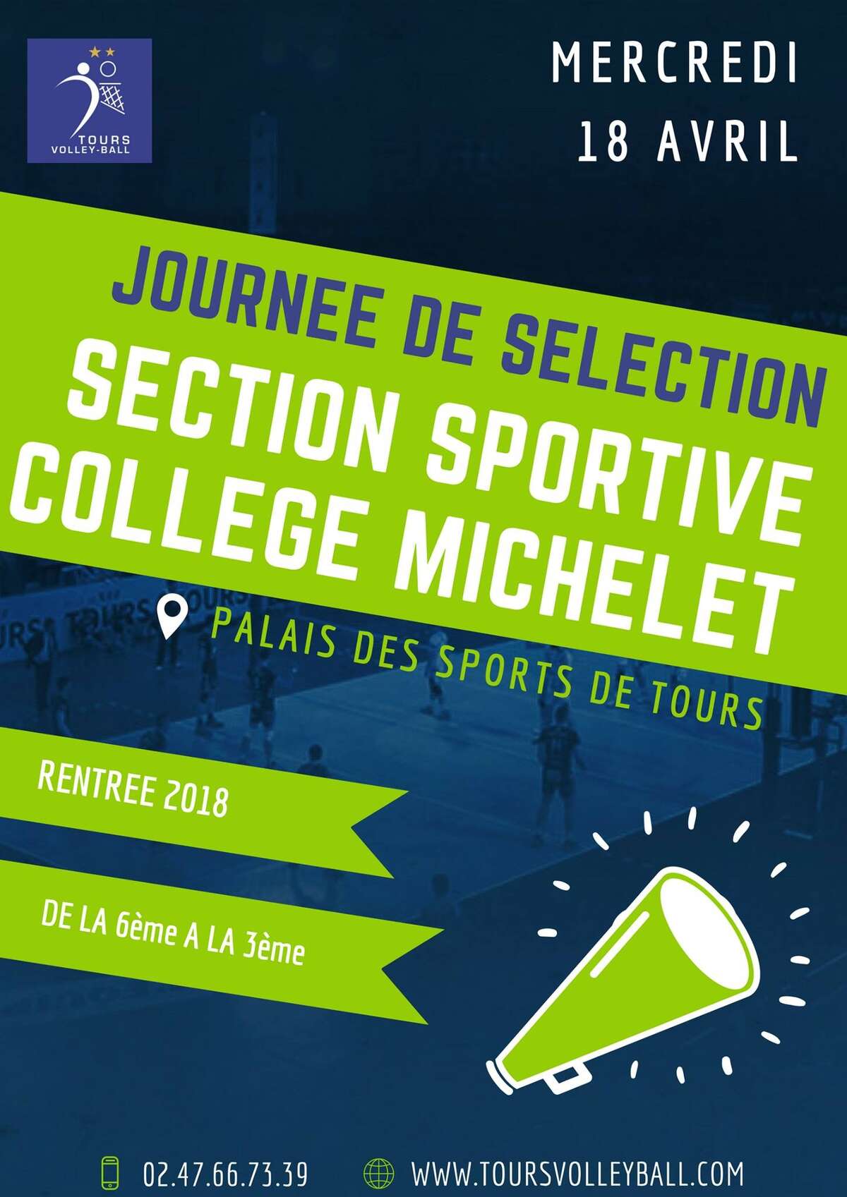 Photo de l'événement Selection Section Sportive Volley - College Michelet Tours à Centre municipal des sports
