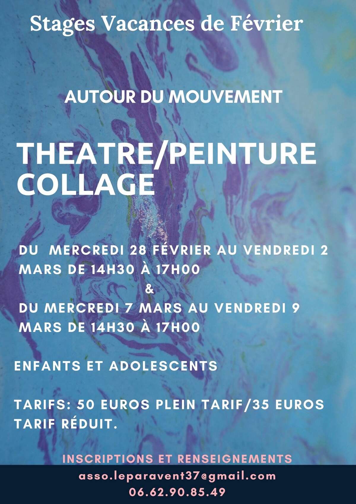 Photo de l'événement Stage Théâtre, peinture et collage enfants/adolescents à Le Paravent D'Un Instant