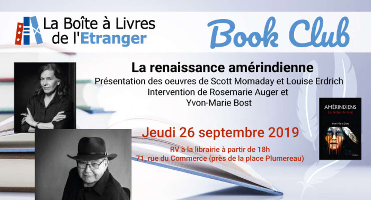 Photo de l'événement Book Club sur la Renaissance Amérindienne à Libriaire La Boîte à Livres de l'Etranger